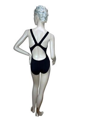 1990s womens Nike swimsuit racer style with open back cut out Size M